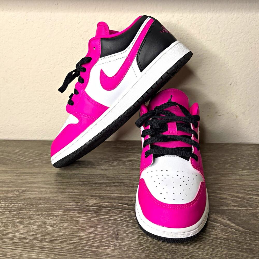 Jordan Air Jordan 1 Low GS Fierce Pink/White/Black Kids 7Y Leather DZ5365-601